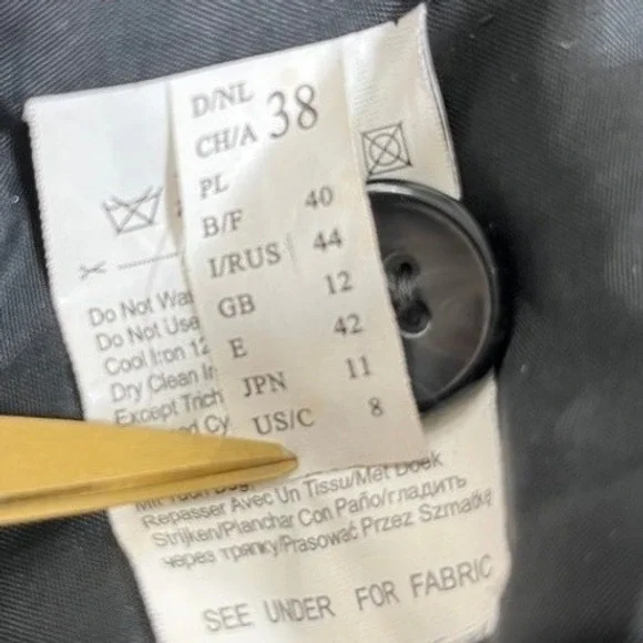 Gerry Weber Womens Herringbone‎ Tweed Blazer Size 8 Embroidered Detail - Picture 10 of 12